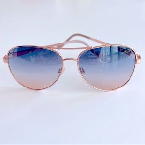 Rose Gold Aviator Sunglasses